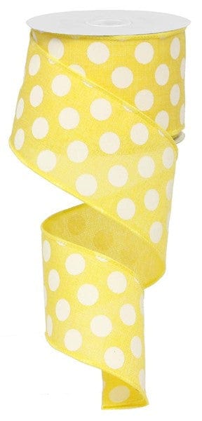 2.5" X 10YD MEDIUM MULTI DOTS - YELLOW/WHITE Craig Bachman RX9146X7