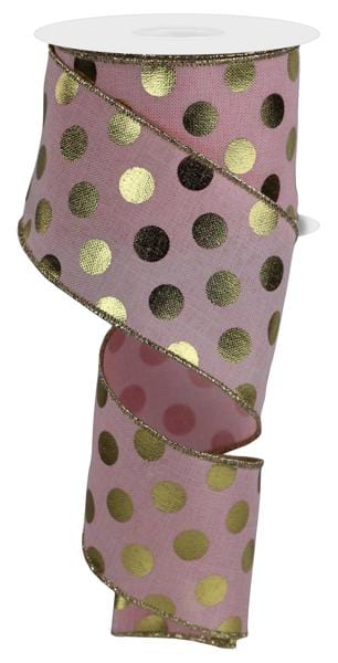 2.5" x 10yd Metallic Polka Dots Craig Bachman RGE1662T7