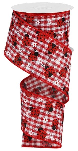 2.5" X 10YD MINI LADYBUGS/CHECK - RED/WHITE Craig Bachman RGA162967