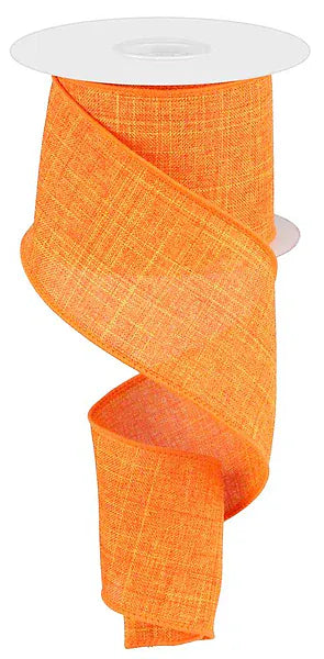 2.5" x 10yd Royal Burlap-NEW ORANGE Craig Bachman Ribbon RG127920