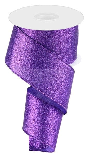 2.5" x 10yd Shimmer Glitter - Purple Craig Bachman Ribbon RGC159723