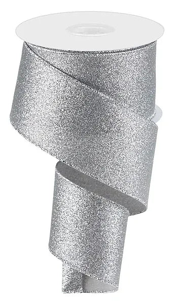 2.5" x 10yd Shimmer Glitter - Silver Craig Bachman RGC159726