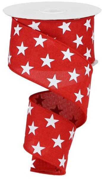 2.5" X 10YD STARS ON ROYAL - RED/WHITE Craig Bachman RGA111324