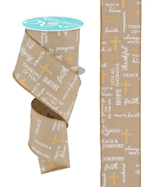 2.5" x 10yd Words Of Comfort On Diagonal Craig Bachman RGE137539