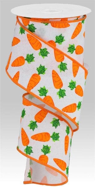 2.5"X10yd Carrots On Royal - White/Orange/Green Craig Bachman RGA158227