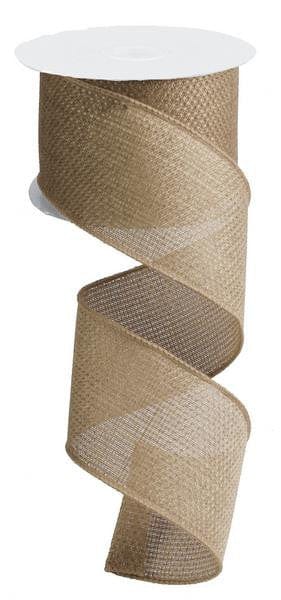 2.5"X10YD Cross Royal Burlap Ribbon-Sandy Brown Shirley's Direct RG1212F6