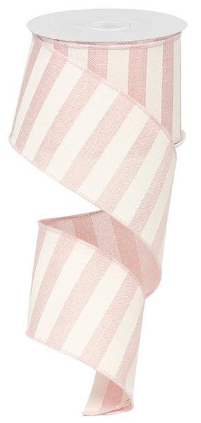 2.5"X10yd Horizontal Stripe - Light Pink/White Craig Bachman RX9149TK