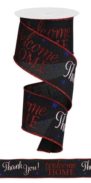 2.5"X10YD PATRIOTIC WELCOME HOME - BLACK/WHITE/RED/BLUE Craig Bachman RGA167102