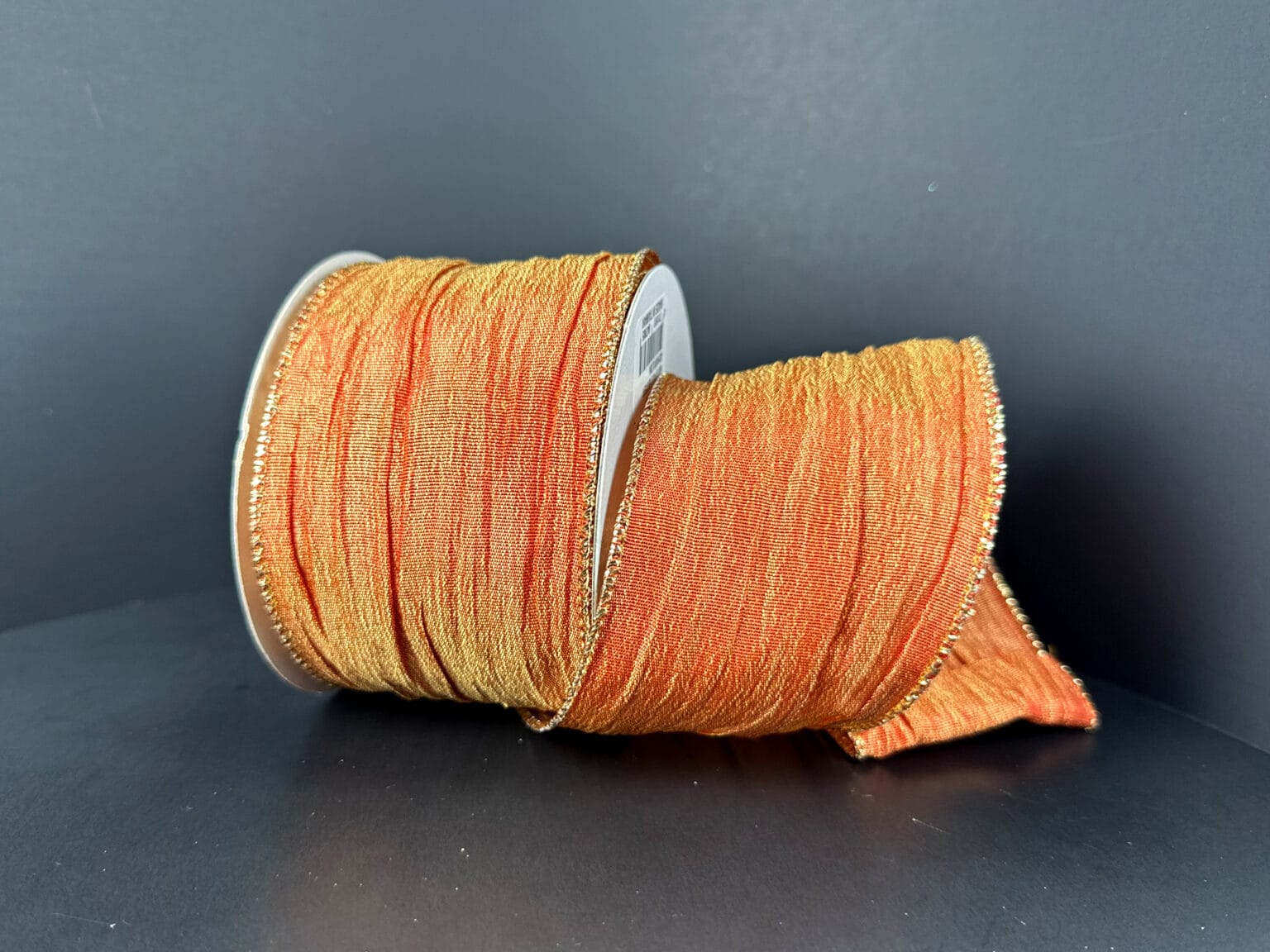 2.5"X10YD VERTICAL WRINKLE METALLIC SATIN – RUST Jascotina 61608-40-19