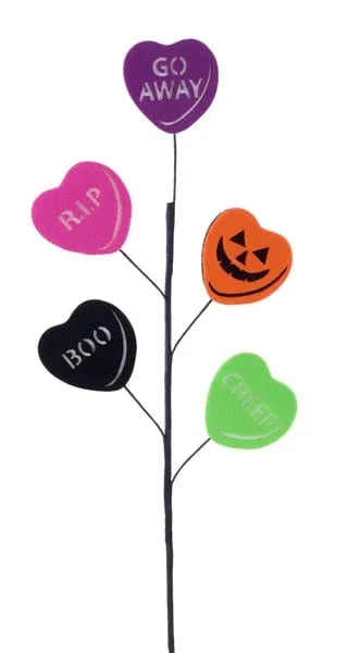 23"L Felt Halloween Candy Heart Spray x 5 Craig Bachman HH137677