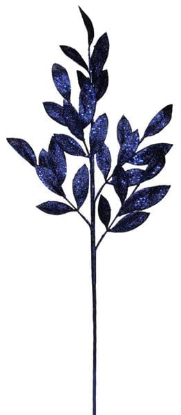 31"L Glitter Bay Leaf Spray-NAVY BLUE Craig Bachman XS219219