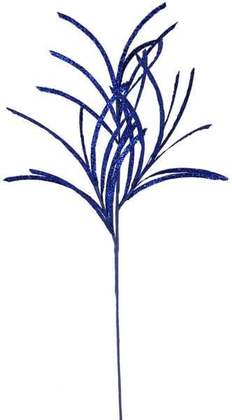 31"L Glittered/Paper Grass Spray - Royal Blue Shirley's Direct XS104925