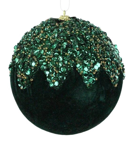 4.75"Dia Velvet/Sequin/Bead/Glitter Orn Craig Bachman XJ448112