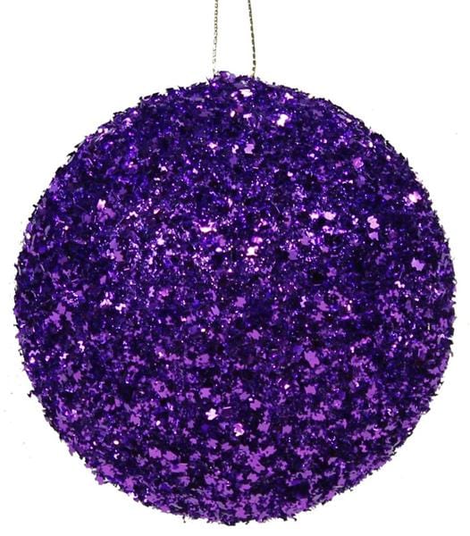 4"Dia Glitter Ball Ornament-Purple Craig Bachman xj430023