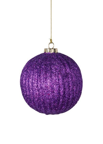 4"Dia Glitter Groove Ball Ornament Craig Bachman XJ560223