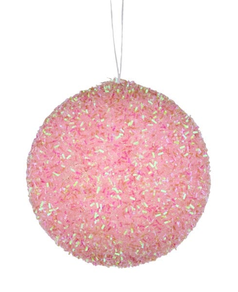 4"Dia Iridescent V Cut Foil Glitter Ball-Light Pink Craig Bachman XJ561315