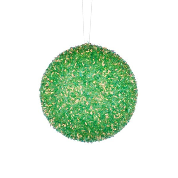 4"Dia Iridescent V Cut Foil Glitter Ball- Mint Green Craig Bachman XJ5613AX