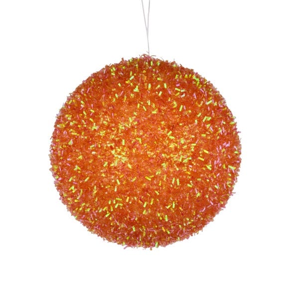 4"Dia Iridescent V Cut Foil Glitter Ball-Orange Craig Bachman XJ561320