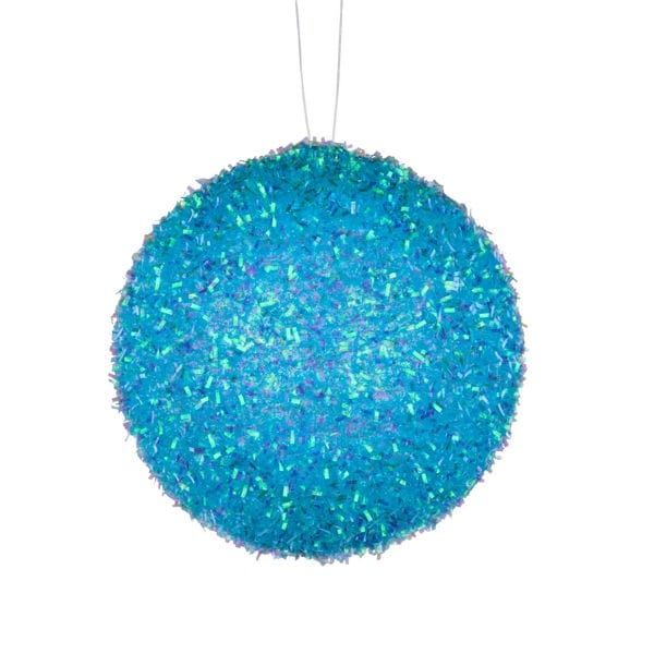 4"Dia Iridescent V Cut Foil Glitter Ball- Turquoise Craig Bachman XJ561363