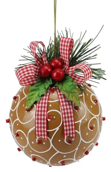 4"Dia Swirl Ball Ornament Craig Bachman XY9049