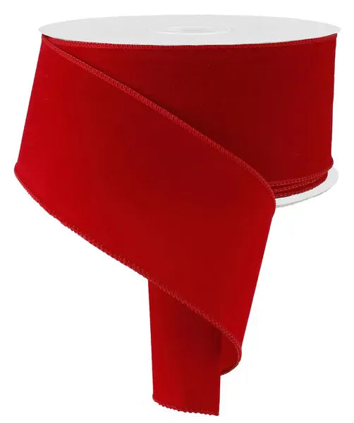 4" x 50yd Outdoor Velvet Ribbon - Red Craig Bachman RL595624