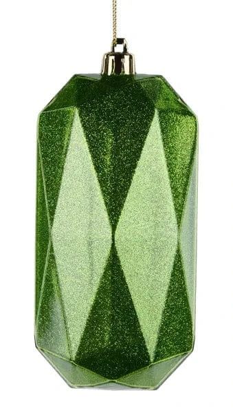 5.5"L x 2.5"W Cubic Rectangle Gem Ornament-Lime Green Craig Bachman XJ716269