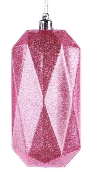 5.5"L x 2.5"W Cubic Rectangle Gem Ornament-Pink Craig Bachman XJ716222