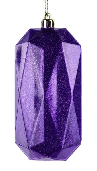 5.5"L x 2.5"W Cubic Rectangle Gem Ornament-Purple Craig Bachman XJ716223