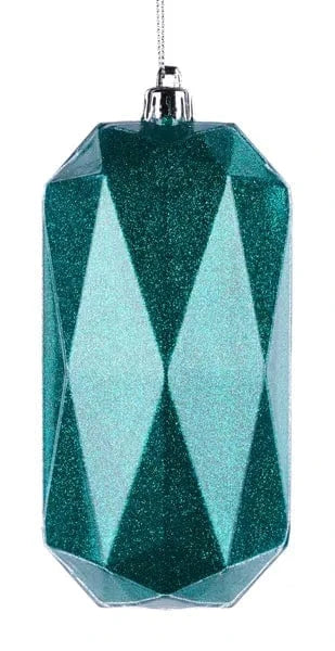 5.5"L x 2.5"W Cubic Rectangle Gem Ornament-Turquoise Craig Bachman XJ7408EK