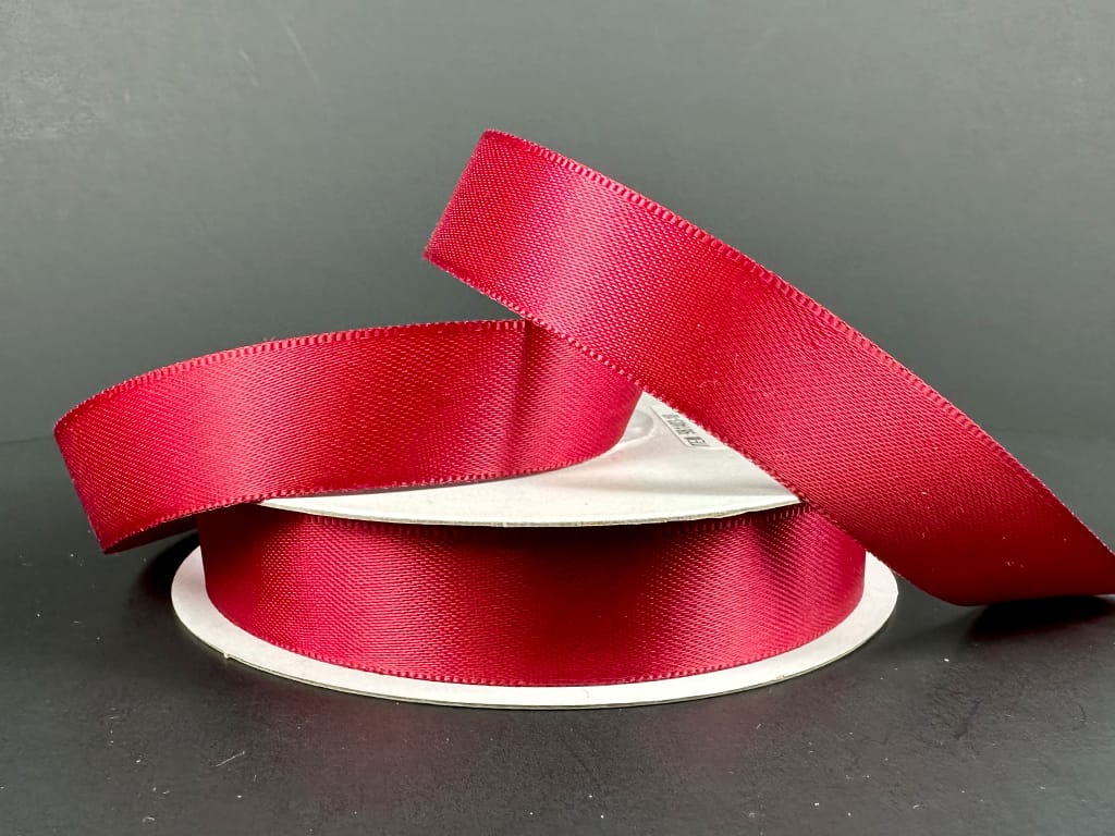 5/8" X 25YD Unwired Double Face Satin - Burgundy Jascotina 981403-10