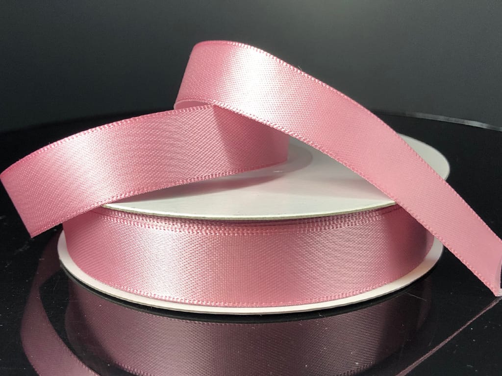 5/8" X 25YD Unwired Double Face Satin - Mauve Jascotina 981403-26