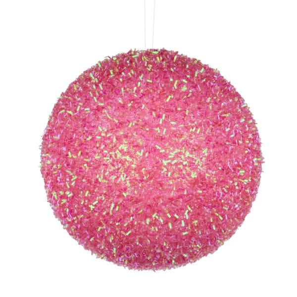 5"Dia Iridescent V Cut Foil Glitter Ball- Pink Craig Bachman XJ561422