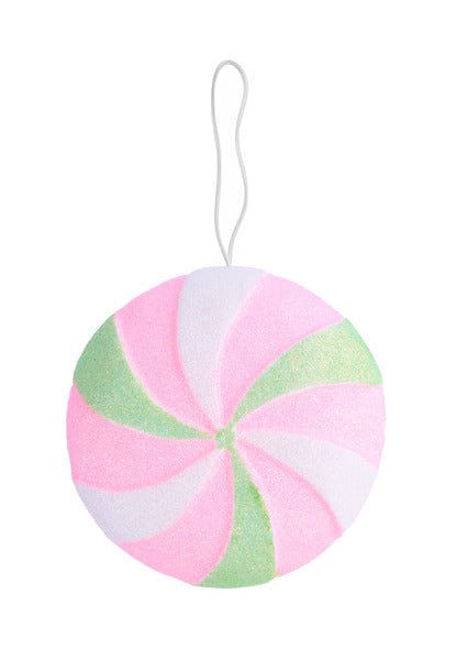 6"Dia Glitter Peppermint Candy Ornament Craig Bachman XC1155HE