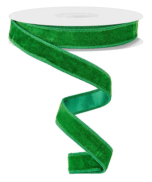 7/8" x 10yd Deluxe Velvet/Satin Backing - Emerald Green Craig Bachman RGE765806
