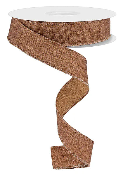 7/8" x 10yd Fine Glitter On Royal - Brown Craig Bachman RGE738004