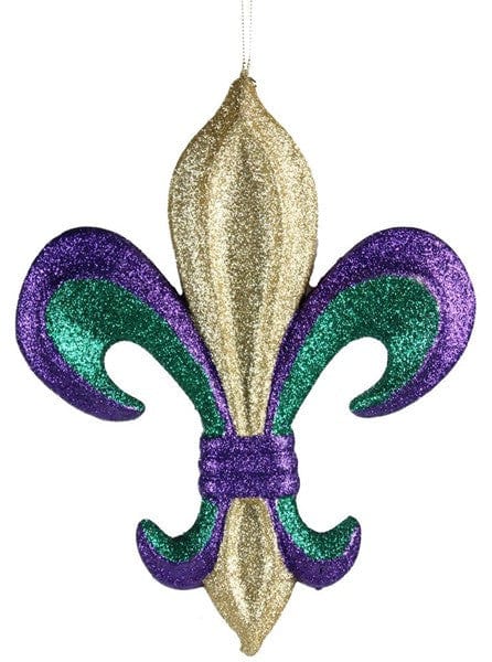 8" FLEUR DE LIS W/HANGER - MARDI GRAS Shirley's Direct MZ1790TC