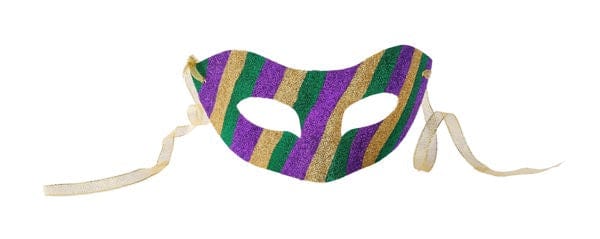 8"L Glitter Stripe Masquerade Mask Craig Bachman HG1159