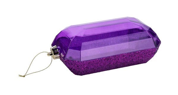 8"Lx5"W Laser Glitter Rectangle Gem Ornament-PURPLE Craig Bachman XJ553184