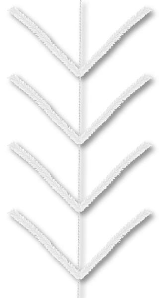 9' Pencil Work Garland x 22 Ties-White Craig Bachman XX752427