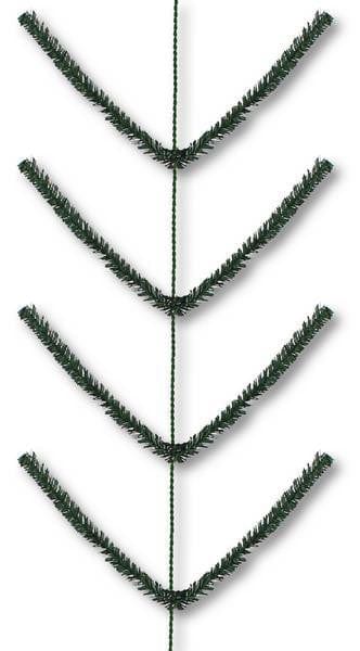 9' PENCIL WORK GARLAND X22 TIES - TT GREEN Shirley's Direct XX752360