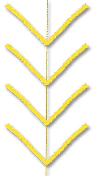 9' Pencil Work Garland X22 Ties - Yellow Shirley's Direct XX752429