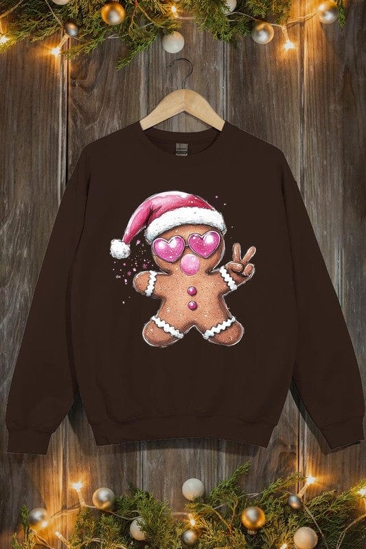 Blowing Bubble Gingerbread  Graphic Sweatshirts Color Bear DARK CHOCOLATE / S 2000002381621