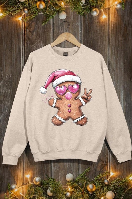 Blowing Bubble Gingerbread  Graphic Sweatshirts Color Bear SAND / S 2000002381609