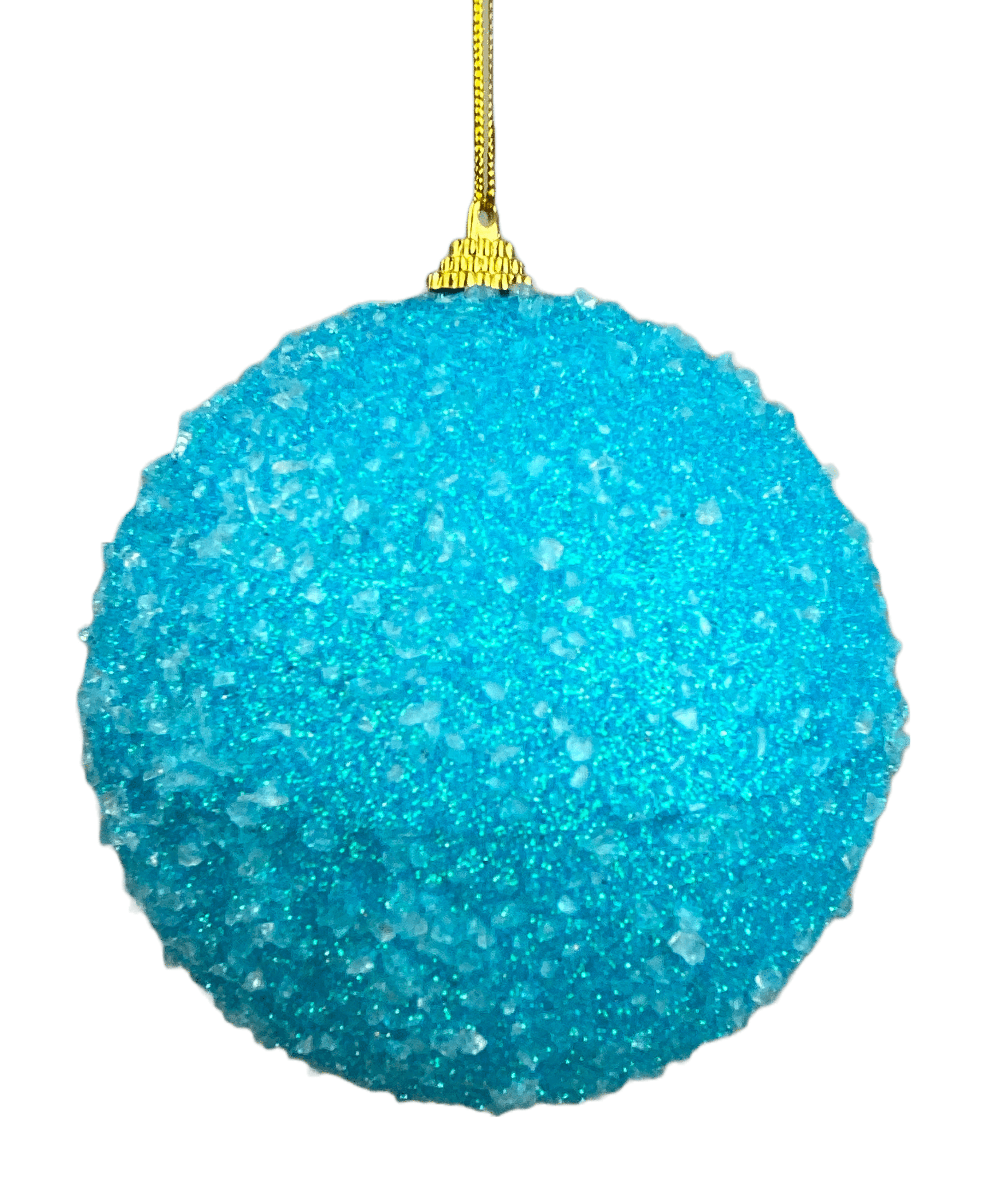 Blue Iced Ornament 5" Dia Liberty Floral 85677LTBL