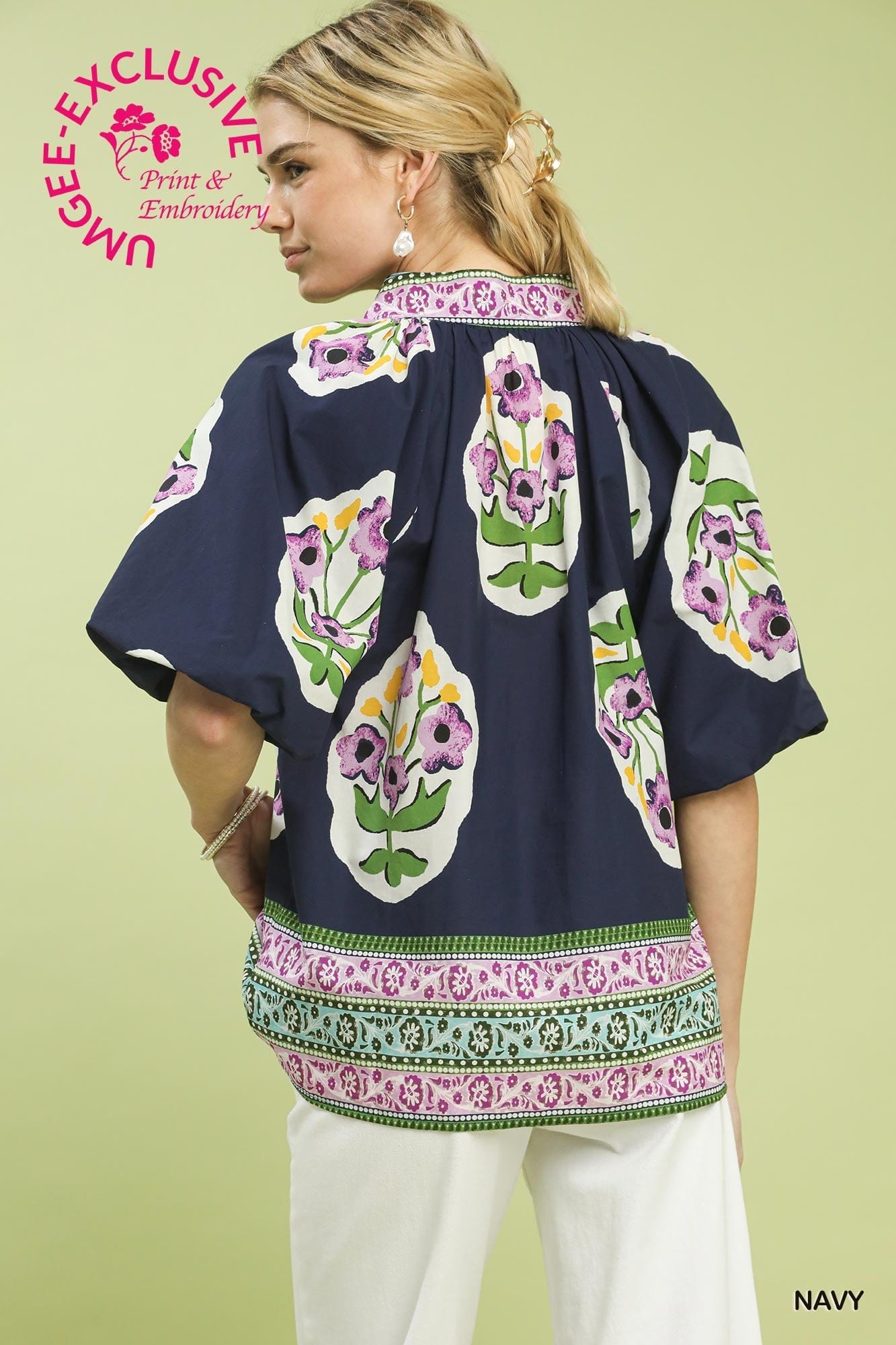 Boho-Chic Floral Print Blouse Umgee