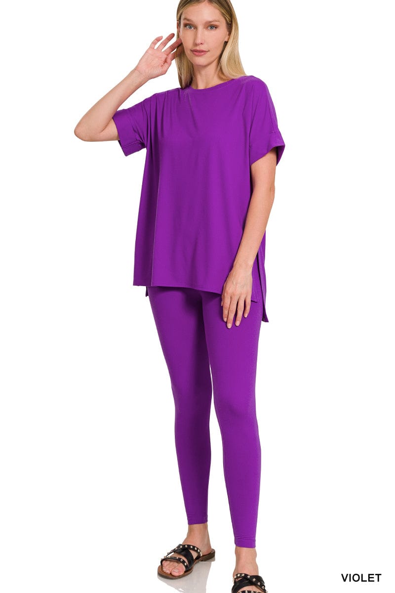 Brushed DTY Microfiber Loungewear Set -Variety Colors Available ZENANA