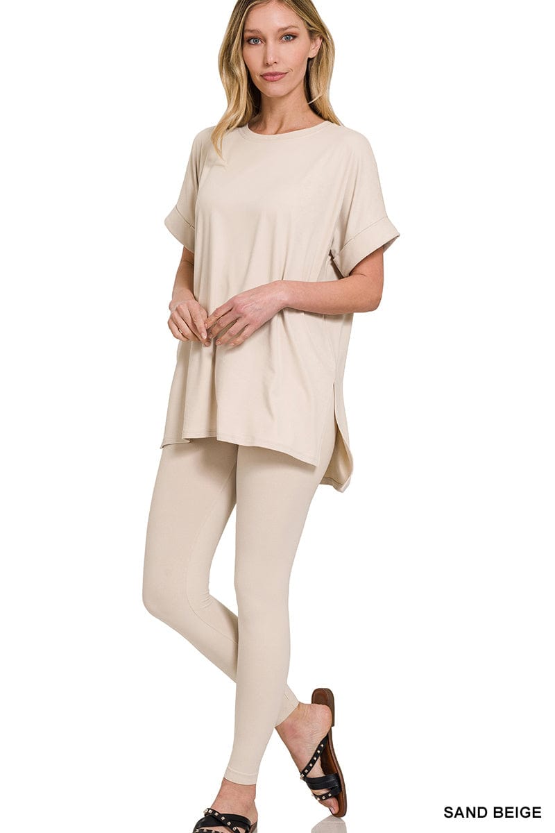 Brushed DTY Microfiber Loungewear Set -Variety Colors Available ZENANA