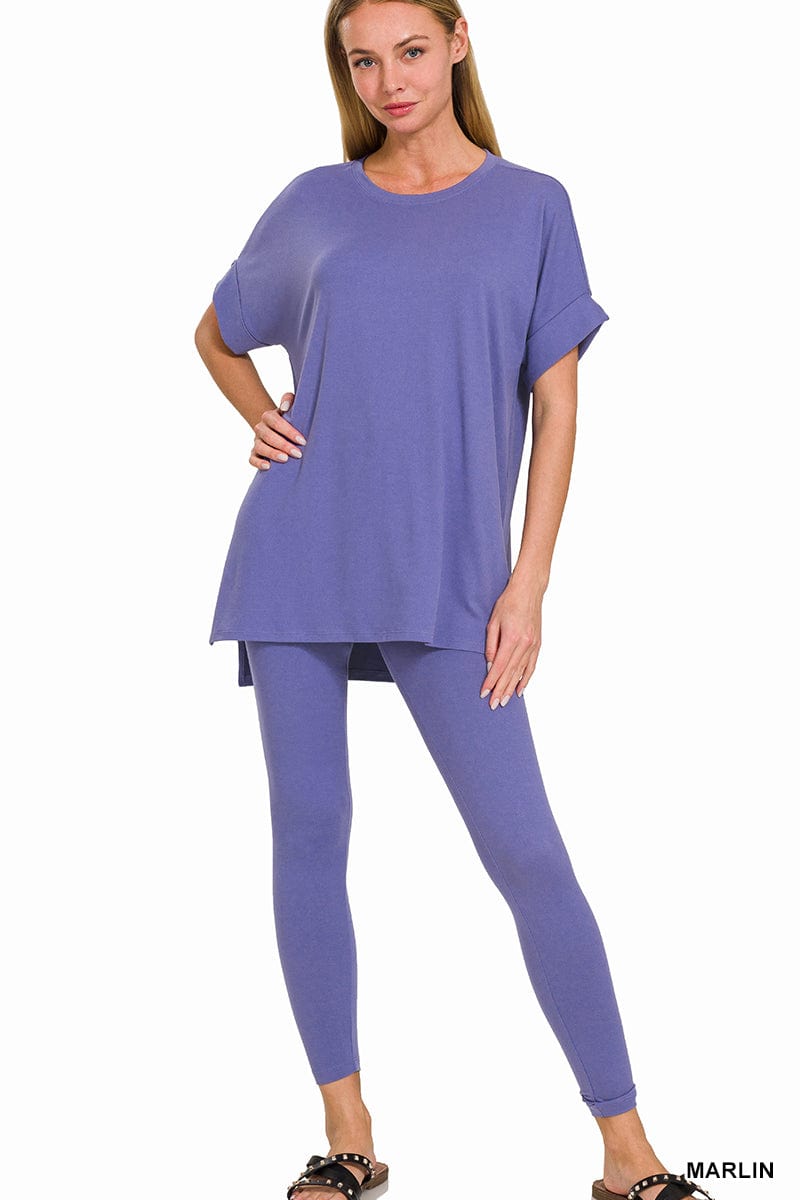 Brushed DTY Microfiber Loungewear Set -Variety Colors Available ZENANA