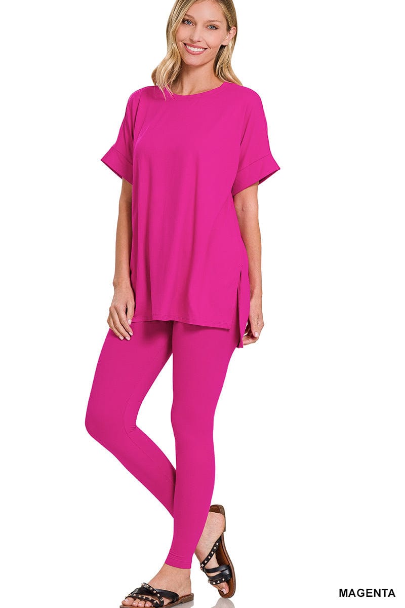 Brushed DTY Microfiber Loungewear Set -Variety Colors Available ZENANA