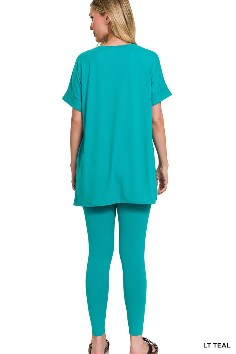 Brushed DTY Microfiber Loungewear Set -Variety Colors Available ZENANA